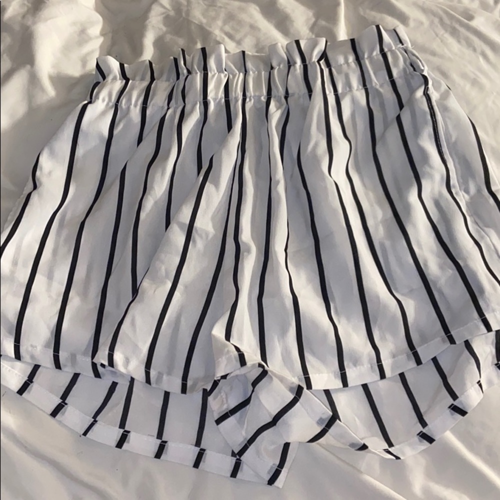 striped shorts